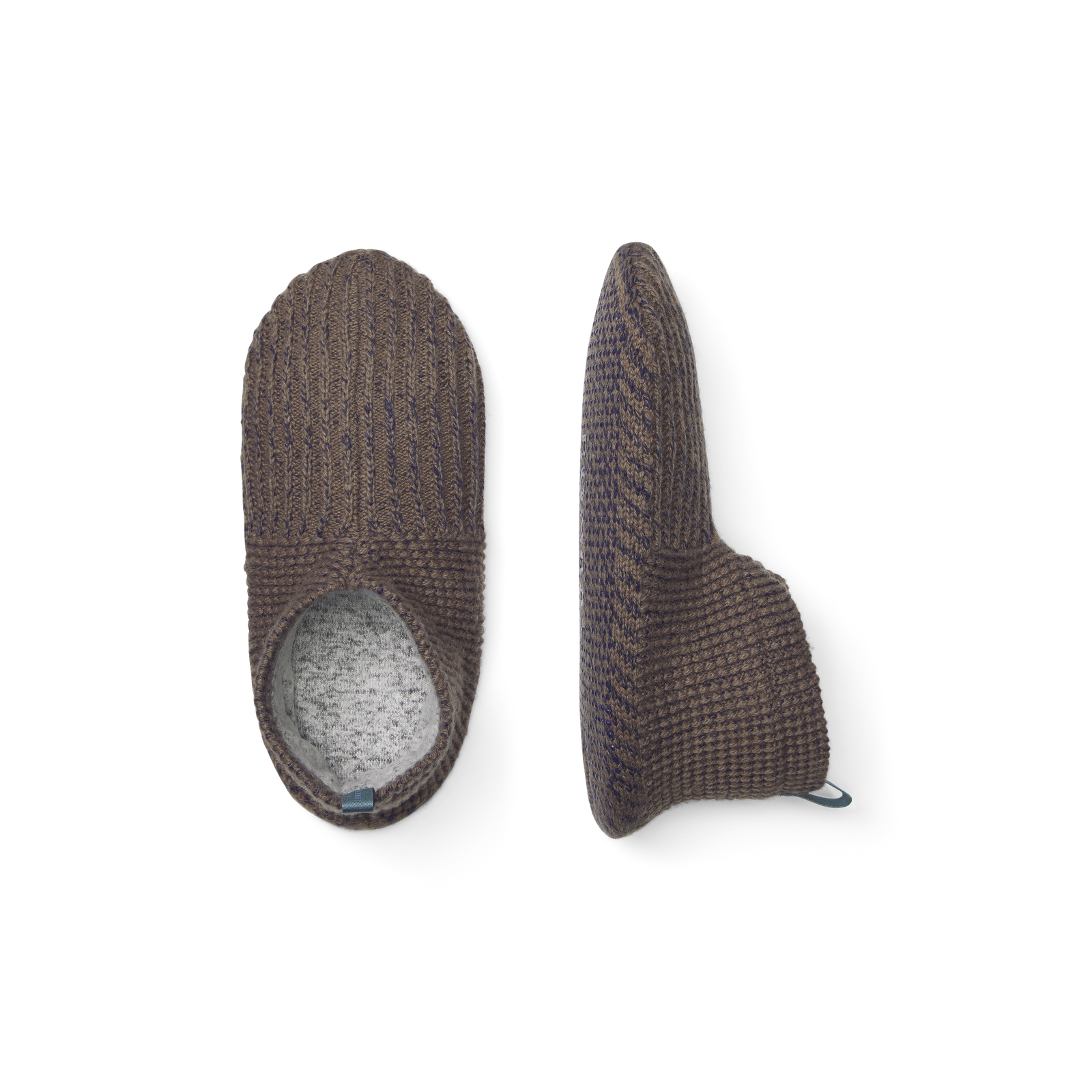 Adult Marl Tuck Stitch Gripper Slipper OAKMOSS_NAVY-detail-4-transparent