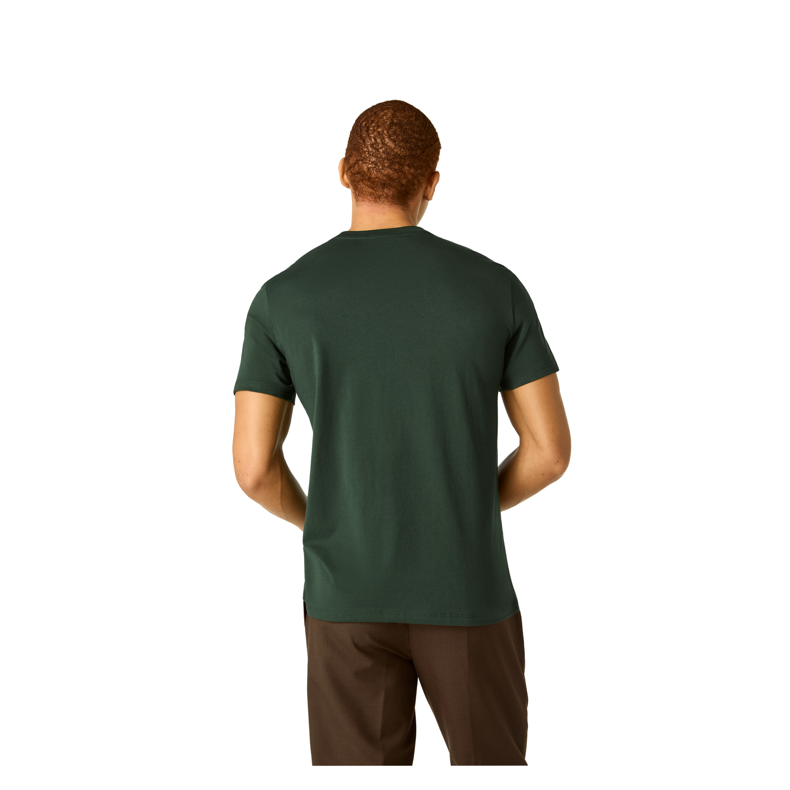 Men's Classic Fit Pima Cotton Crew Neck T-Shirt - Dark Elm MO2 [8525]