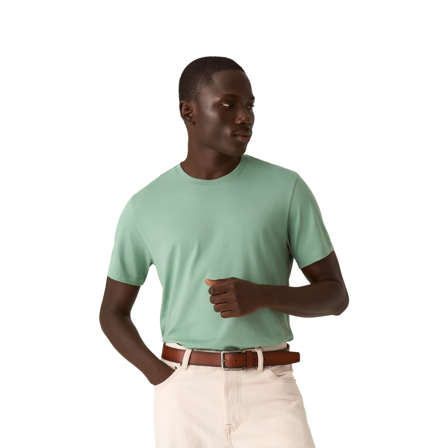 Men's Pima Cotton Crew Neck T-Shirt - Daily Travel Style