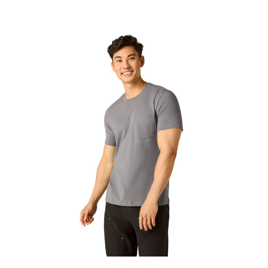 Men's Pima Cotton Pocket Crew Neck T-Shirt - Easy Base Wear