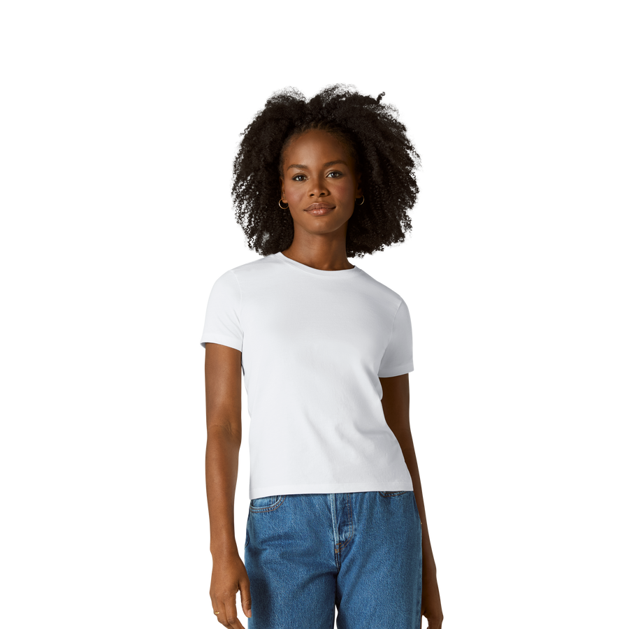 Women's Pima Cotton Slim Crew Neck T-Shirt - Easy Crew