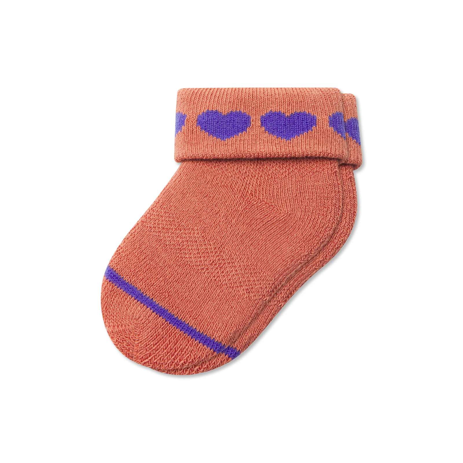 Baby Valentine's Socks (0-6 Months) - Washed Terracotta L [8655]