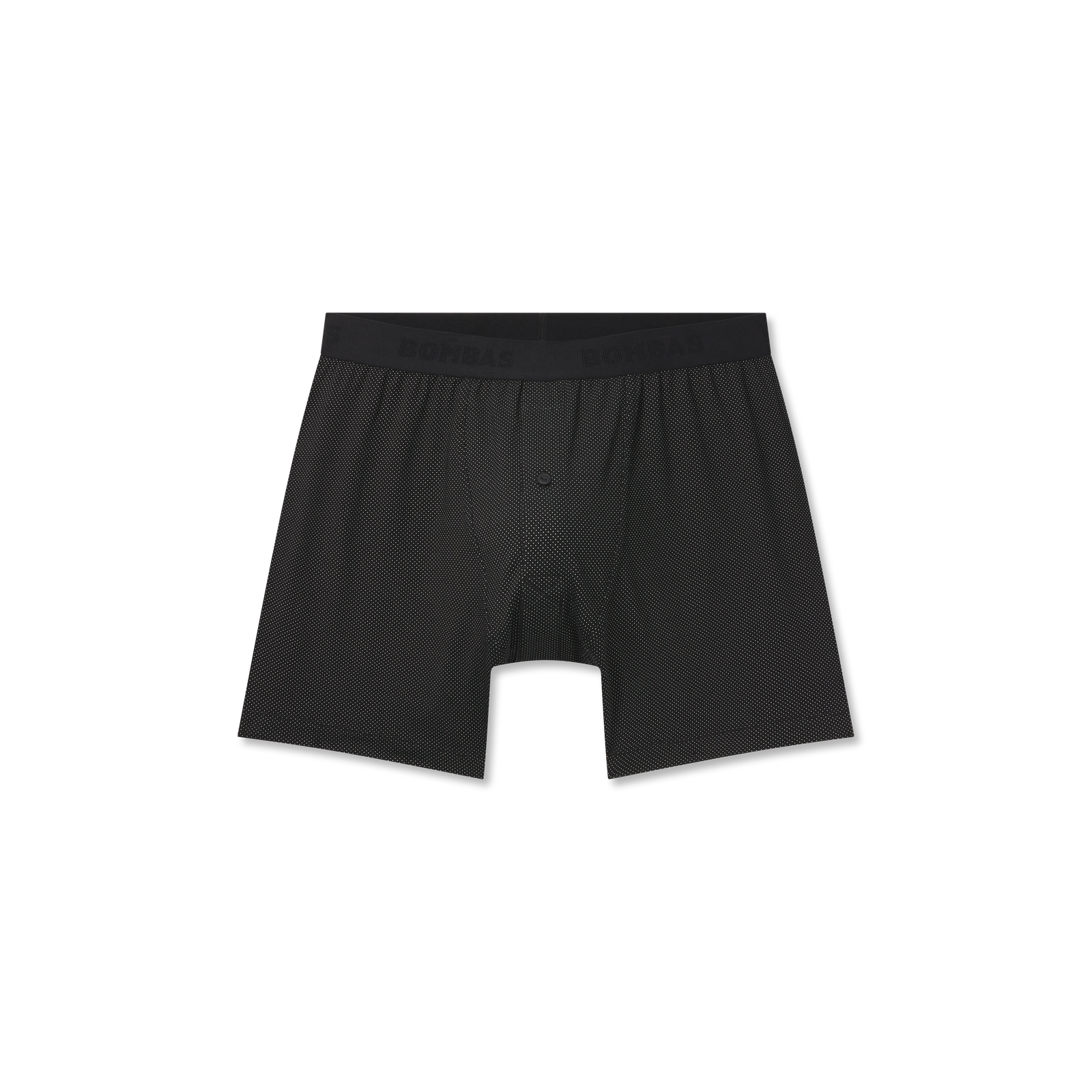 Men's Cotton Modal Blend Boxer - Black Birds Eye L [8708]