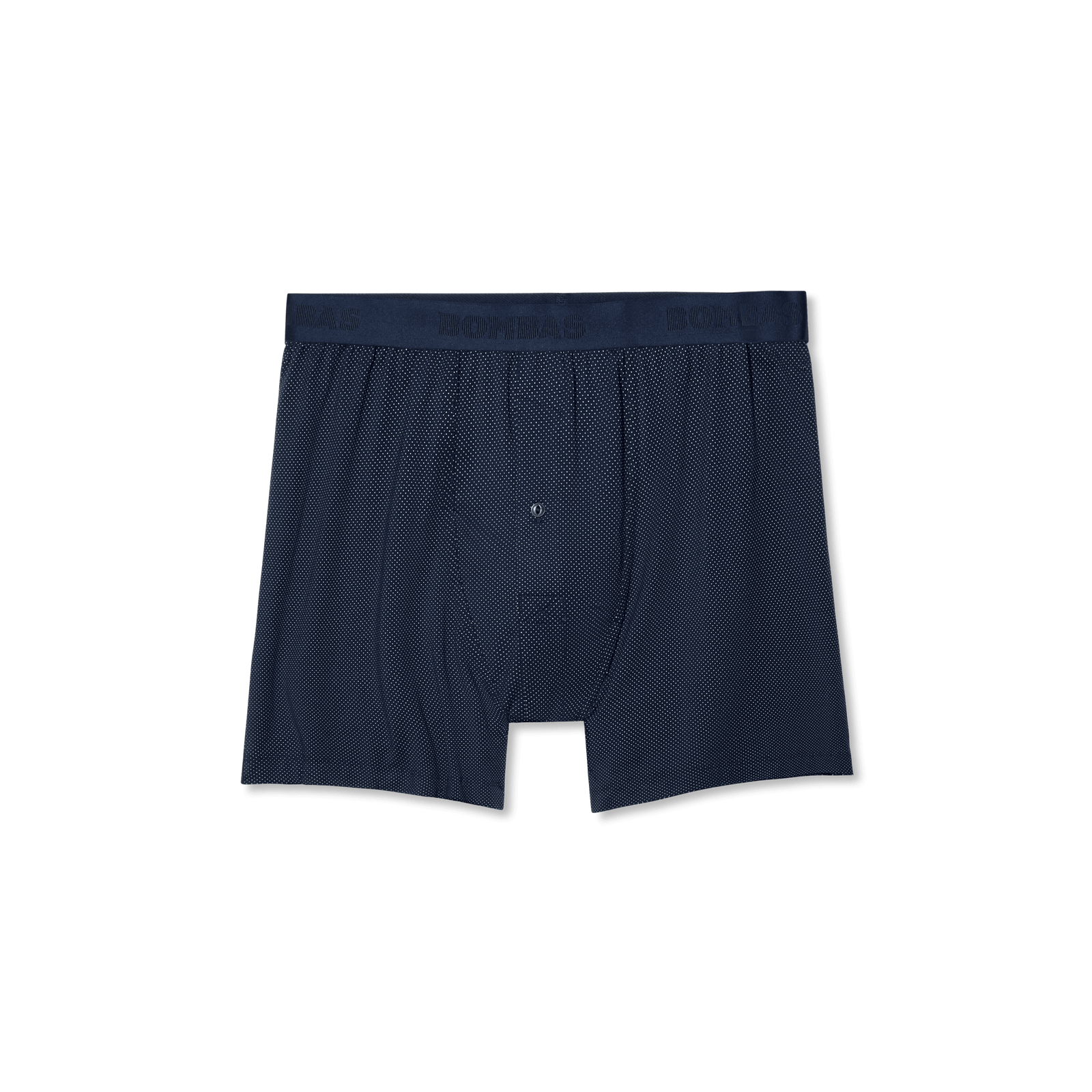 Men's Cotton Modal Blend Boxer - Midnight Navy / Halo Blue Birds Eye L Front [8708]
