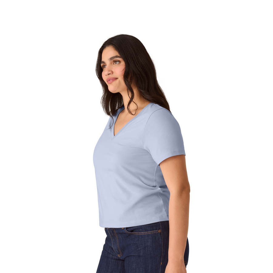 Women's Pima Cotton V-Neck T-Shirt - Clean Cut
