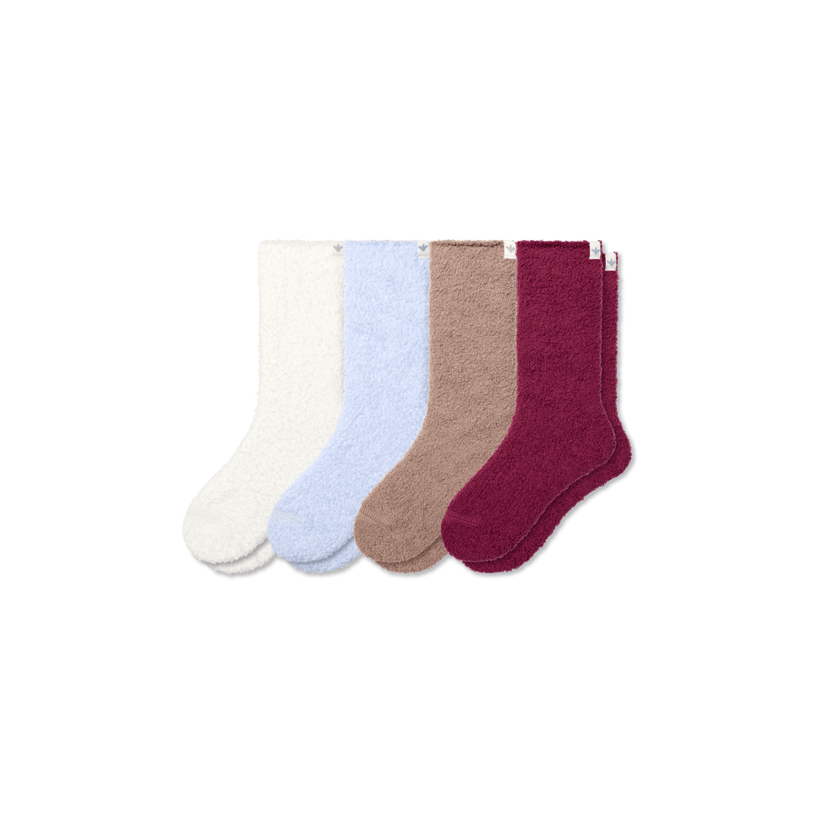 Youth Fuzzy Sock 4-Pack - Steady No Show Wear