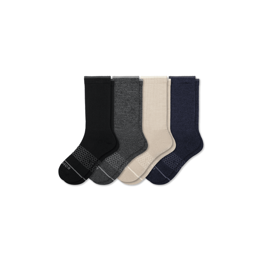 Women's Merino Wool Blend Calf Sock 4-Pack - Everyday Travel Step