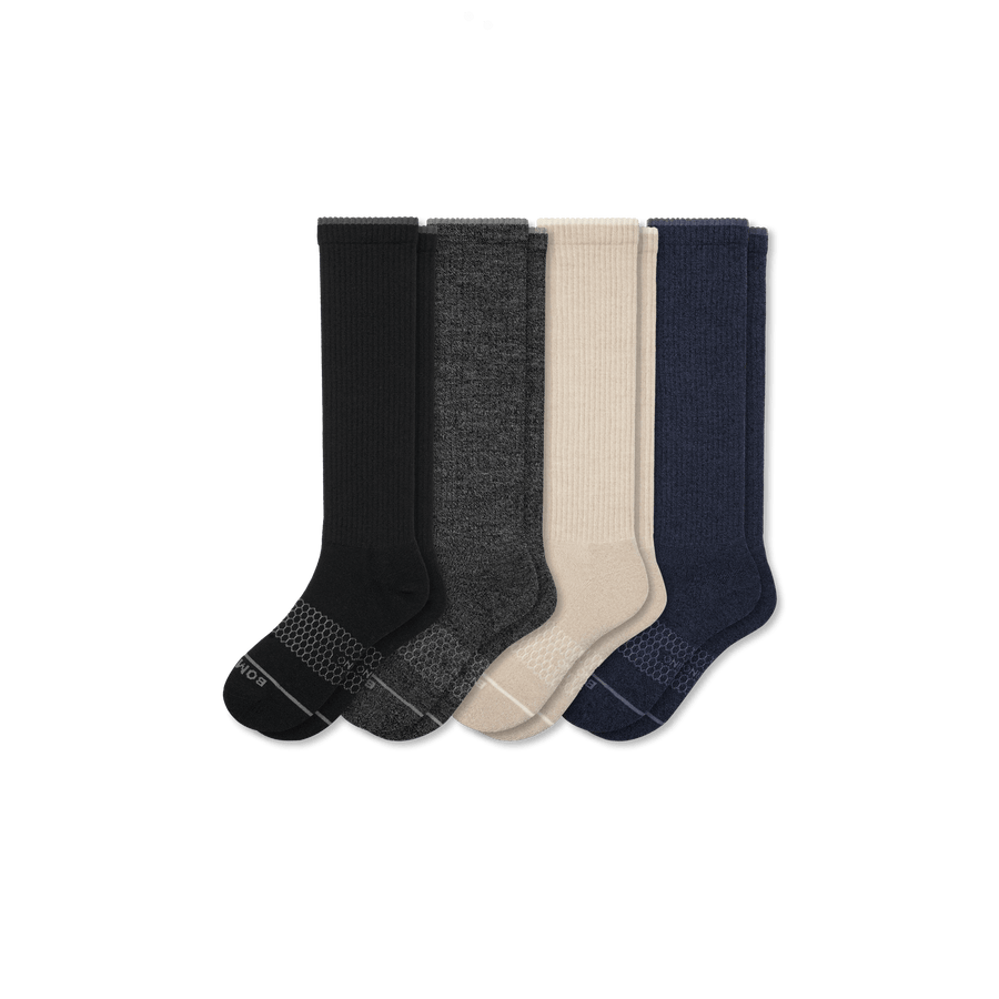 Women's Merino Wool Blend Knee-High Sock 4-Pack - Outdoor Office Move