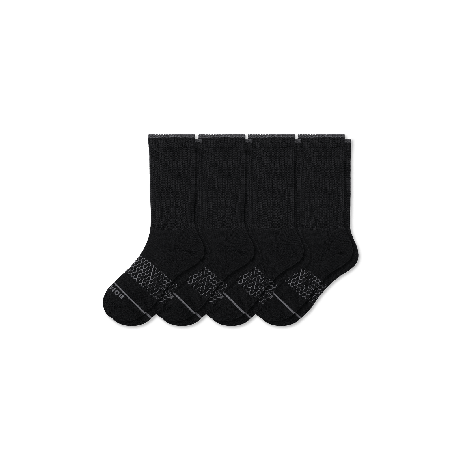 Merino Wool Blend Calf Sock 4-Pack - Black Mix [8800]
