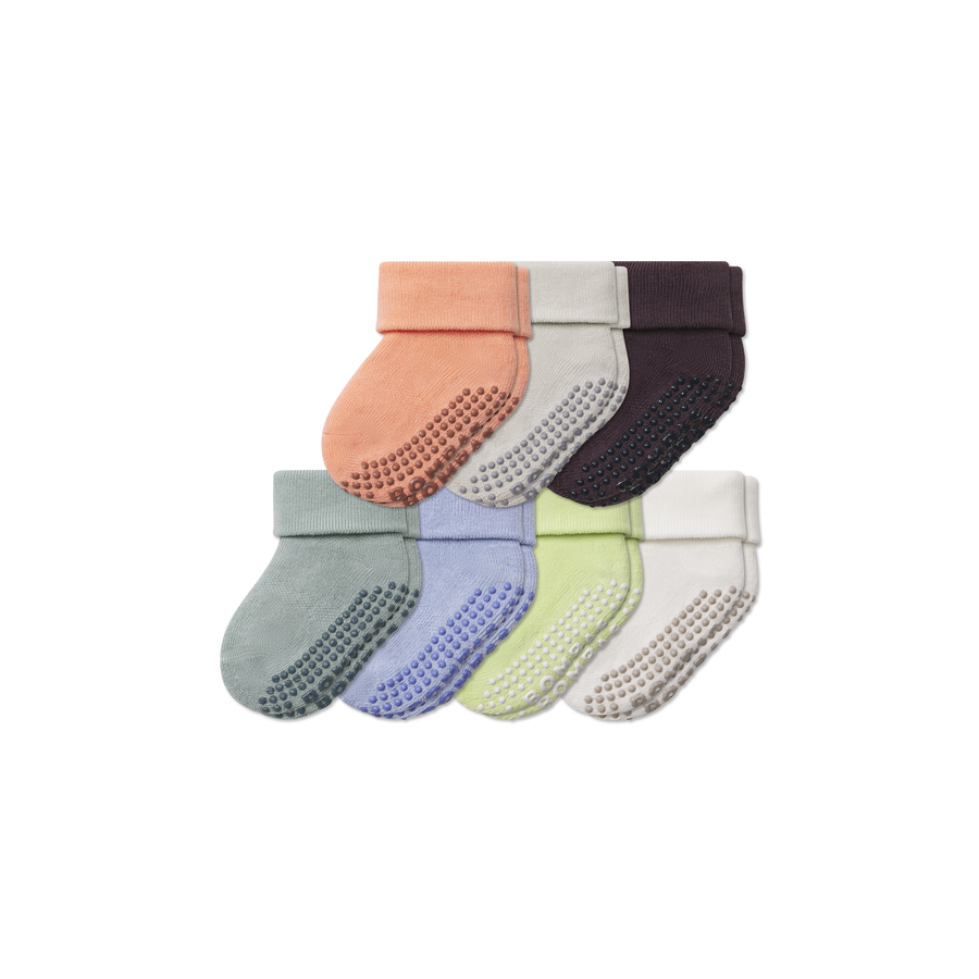 Baby Week of Bombas Gripper Calf Sock 7-Pack (6-12 Months) - Soft No Show Rotation