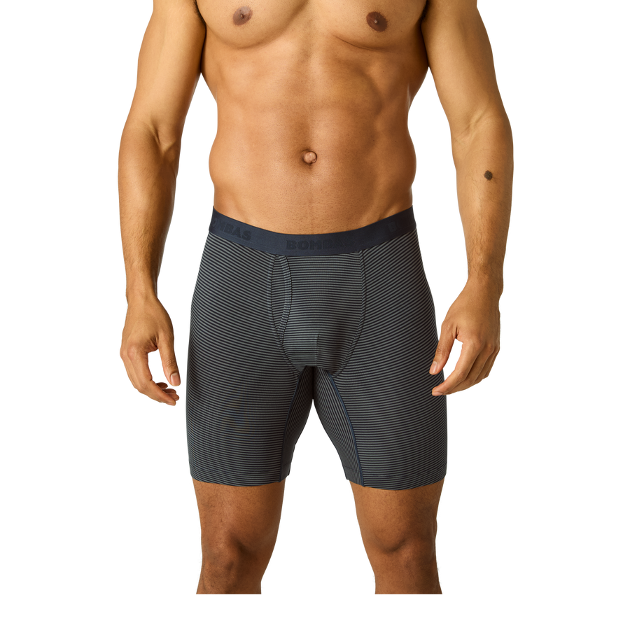 Men's Cotton Modal Blend Long Boxer Brief 8" - Seamless Lounge Support