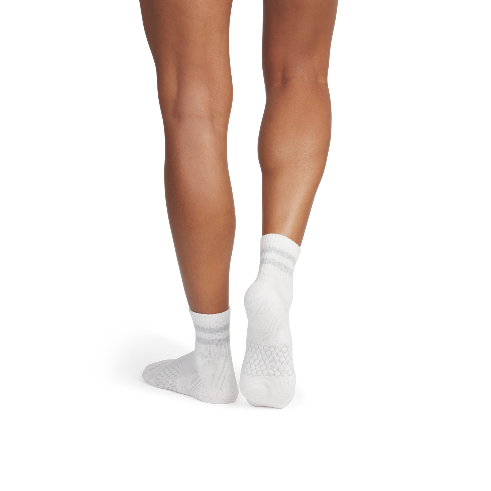 Vintage Stripes Quarter Socks - Soft White / Varsity Grey Heather WO2 [9007]