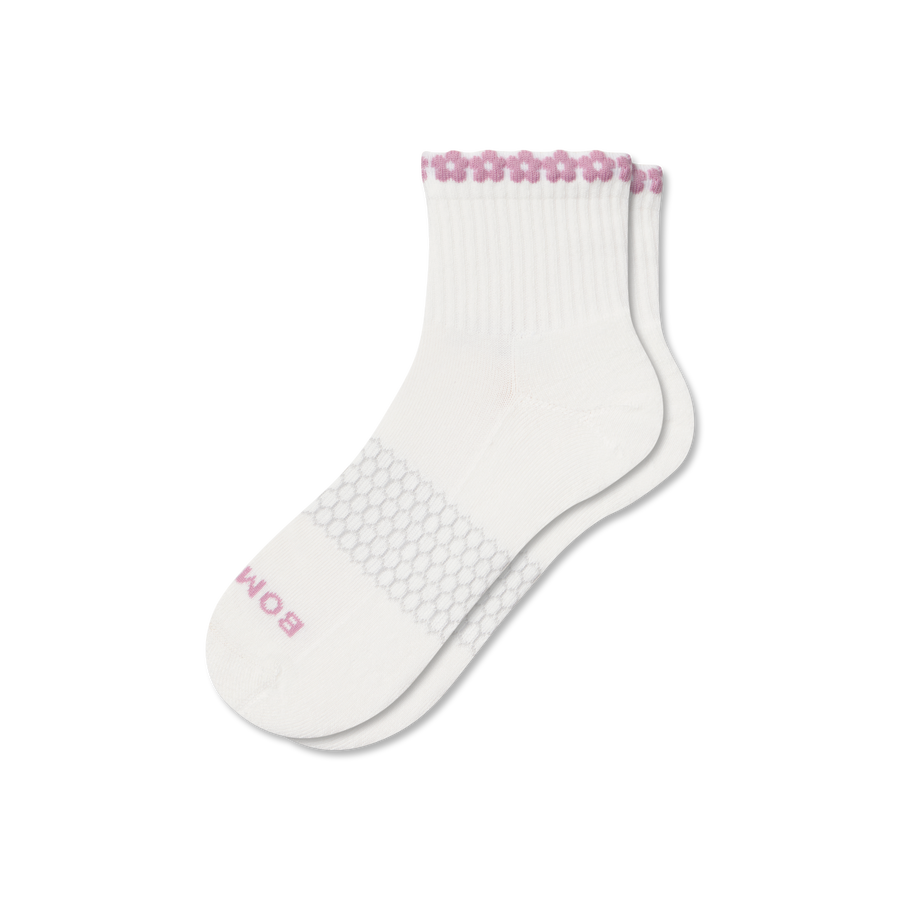 Women's Daisy Chain Quarter Socks - Comfort Weekend Pair