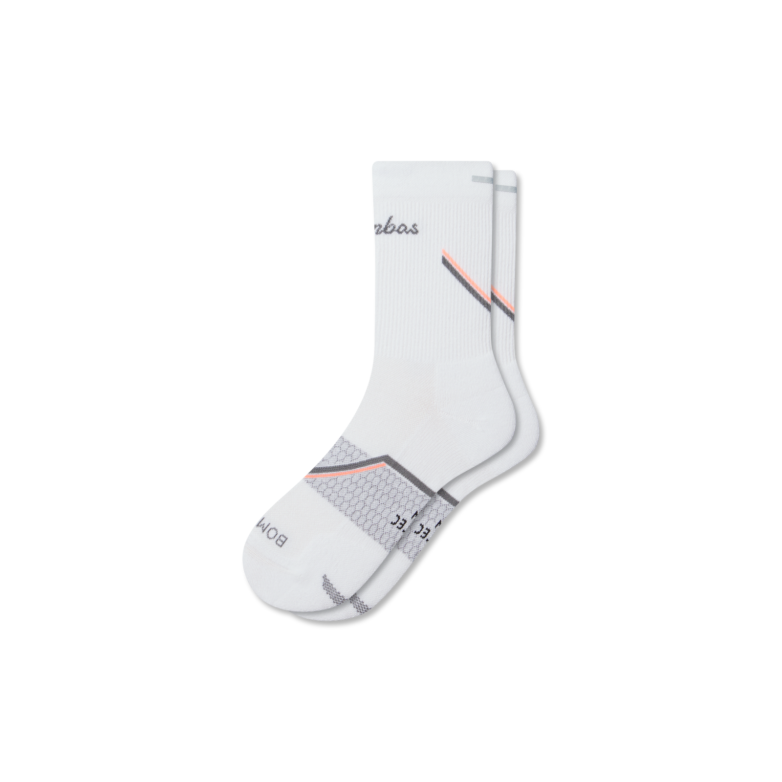 Running Half Calf Socks - white peach L [9701]