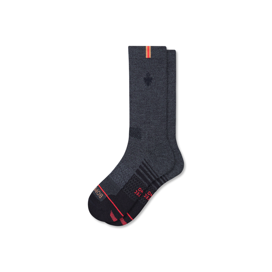 Men's Merino Wool Blend Run Calf Socks - Steady Weekend Wear