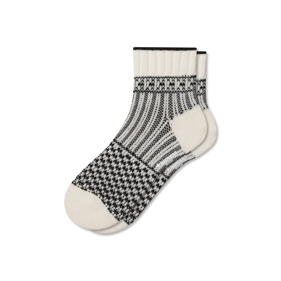 Women's Merino Wool Blend Sweater Quarter Socks - Breathable No Show Rotation