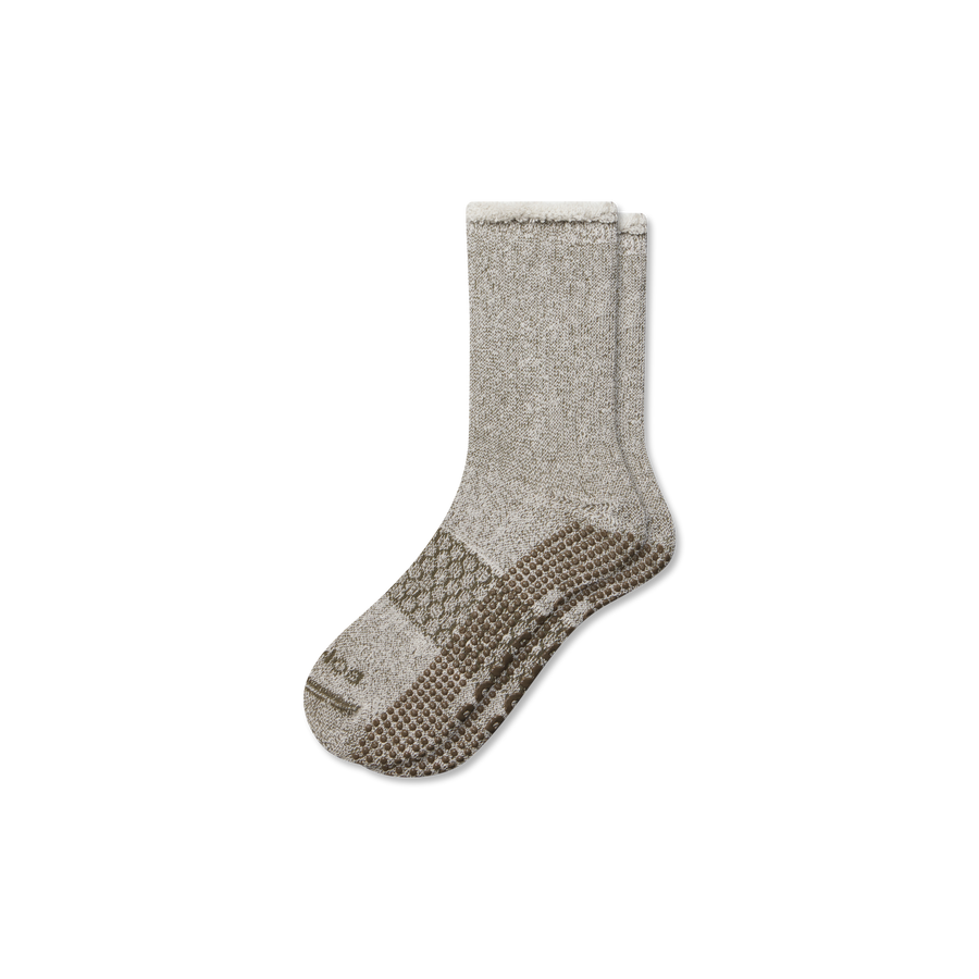 Women’s Roll-Top Merino Blend Gripper House Sock - Light Everyday Cushion