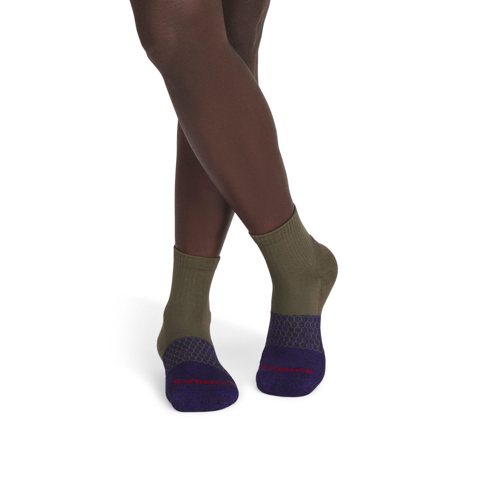 Quarter Socks - dark espresso slate green MO1 [9815]