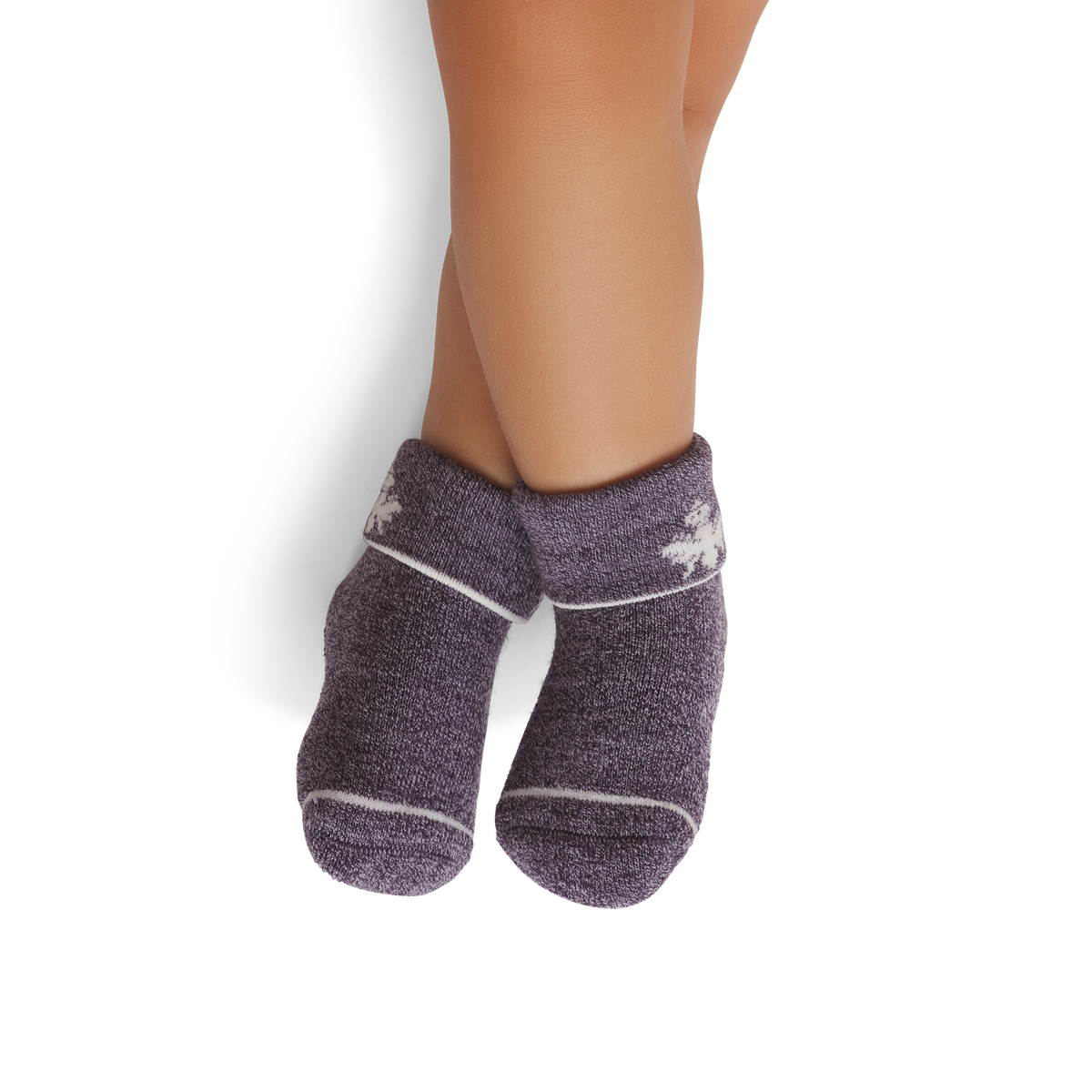 Merino Wool Blend Calf Sock - Night bloom OM1