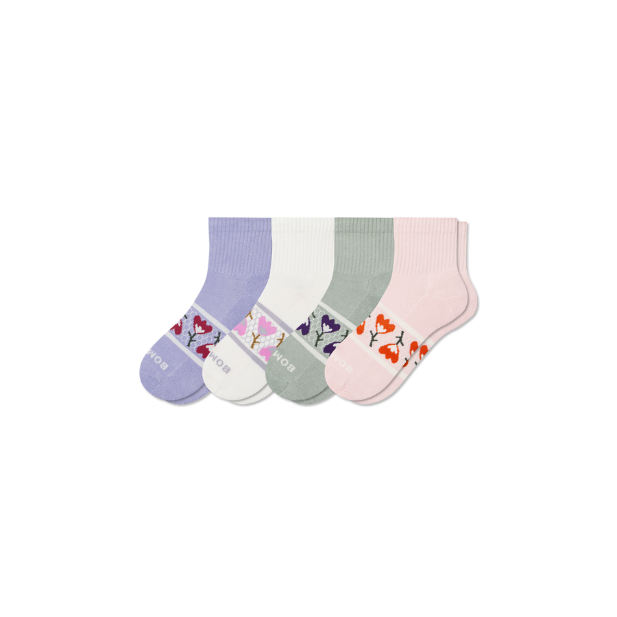 Women's Garden Party Quarter Sock 4-Pack - Weekend Low Cut Move