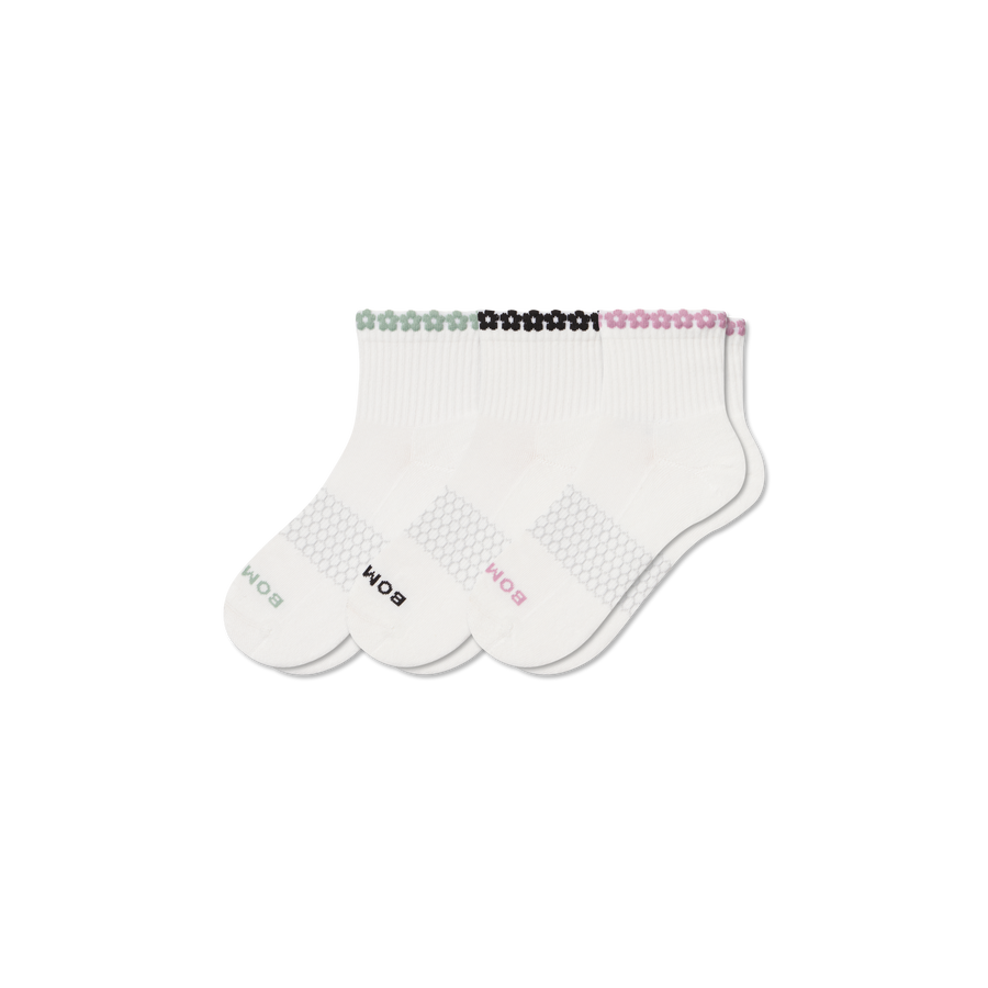 Women's Daisy Chain Quarter Sock 3-Pack - Comfort Recovery Pair