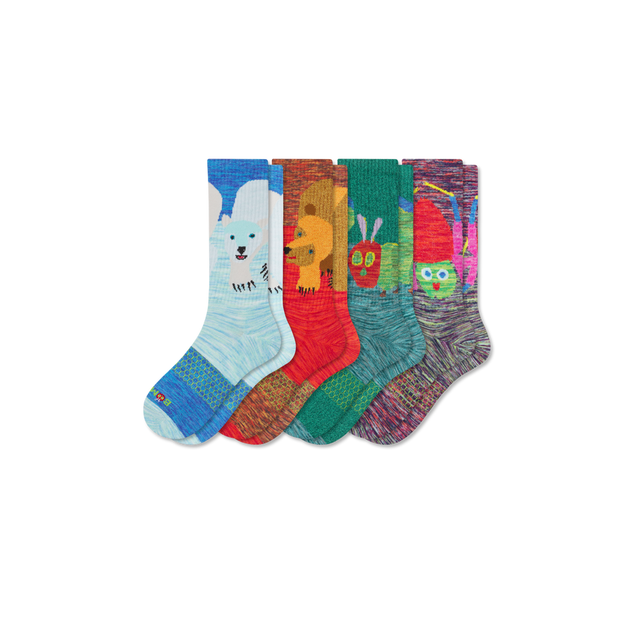 Adult Eric Carle Calf Sock 4-Pack - Easy Travel Rotation