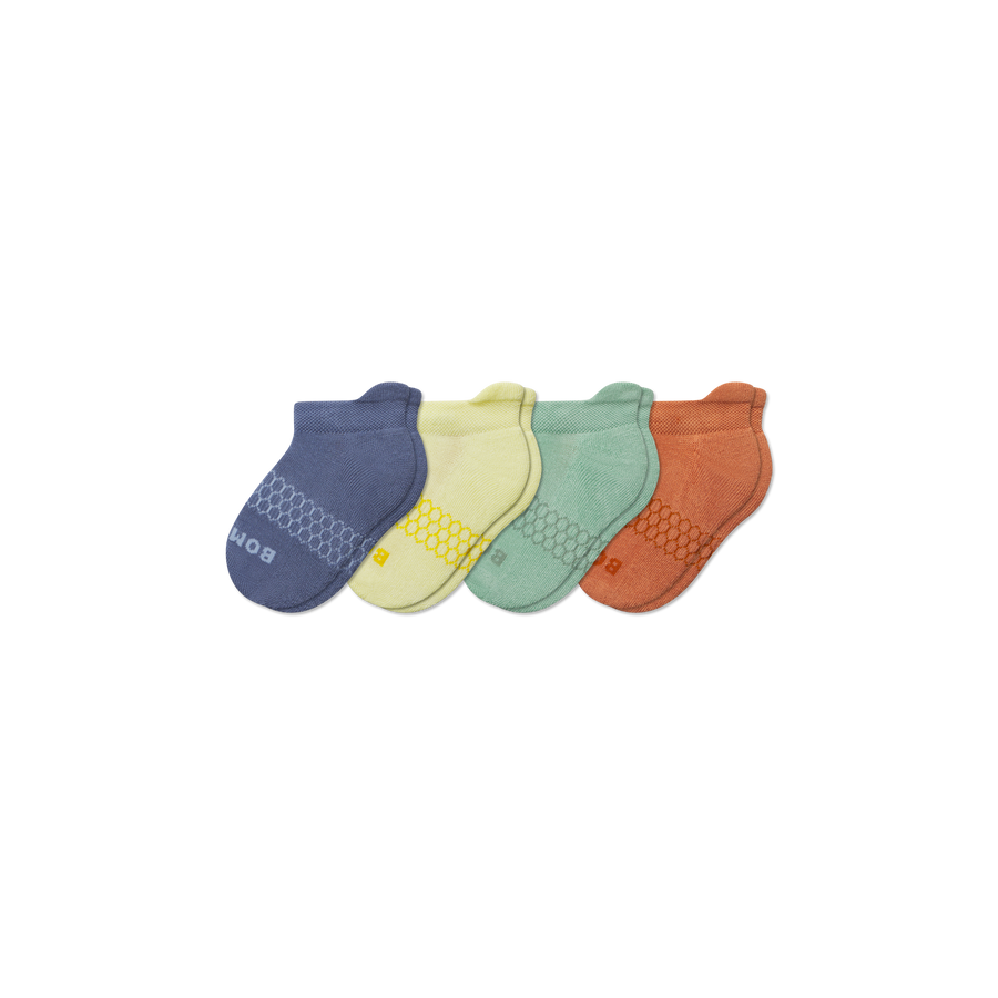 Junior Solids Ankle Sock 4-Pack - Active Trail Support
