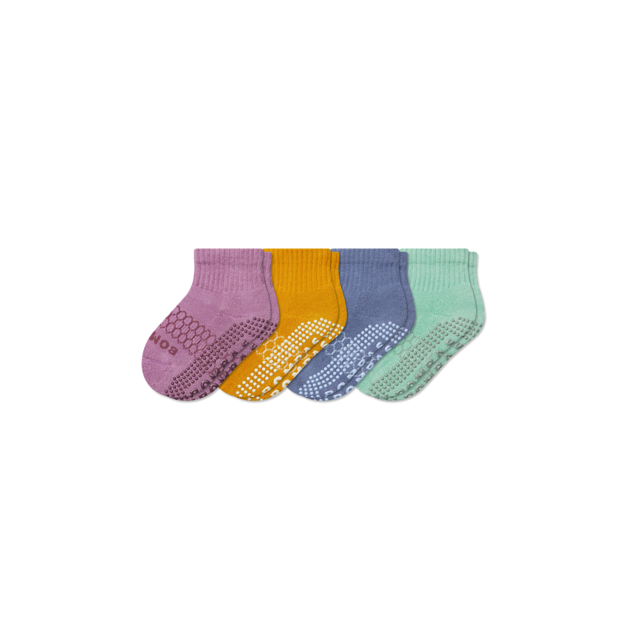 Toddler Solids Gripper Calf Sock 4-Pack - Modern Hike Step