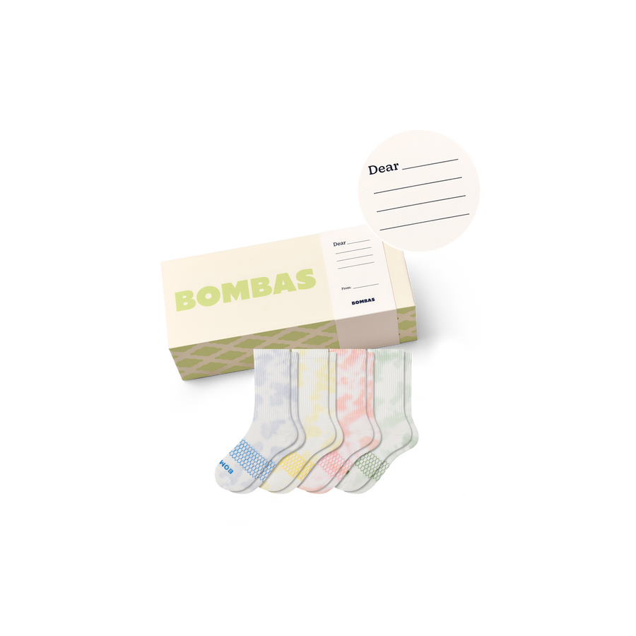 Youth Celebration Calf Sock 4-Pack Gift Box - School Day Fit