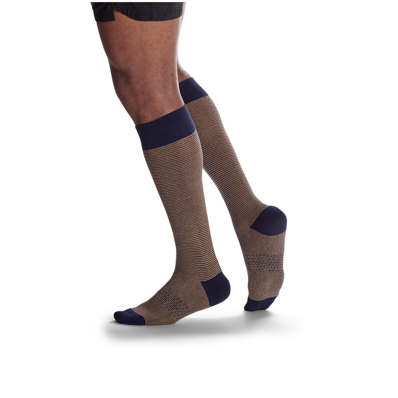 Men's Dress Knee High Sock 4-Pack - black-eggplant-mix - 18