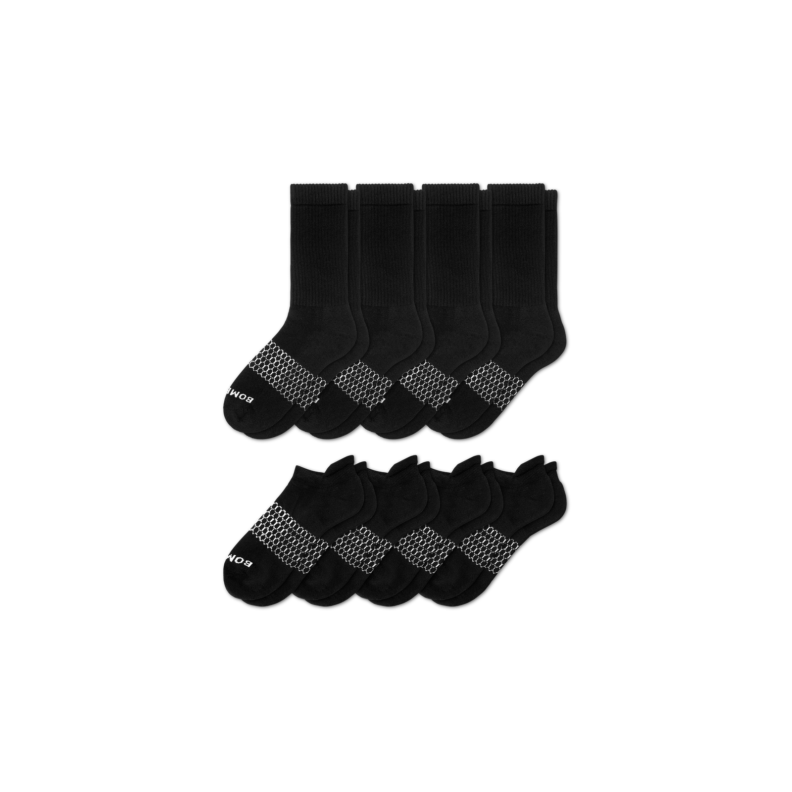 Women's Calf & Ankle Sock 8-Pack - black - 1