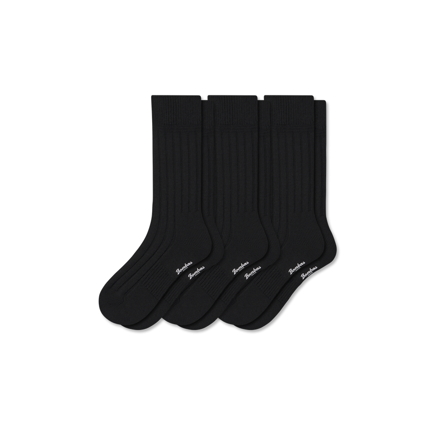 Women's Merino Cashmere Blend Rib Calf Sock 3-Pack - Modern Studio Step