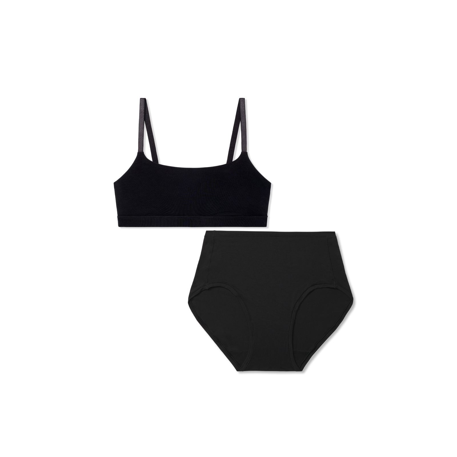 Womenâ€™s Super Soft Bralette + High Rise Brief Pack - Black L