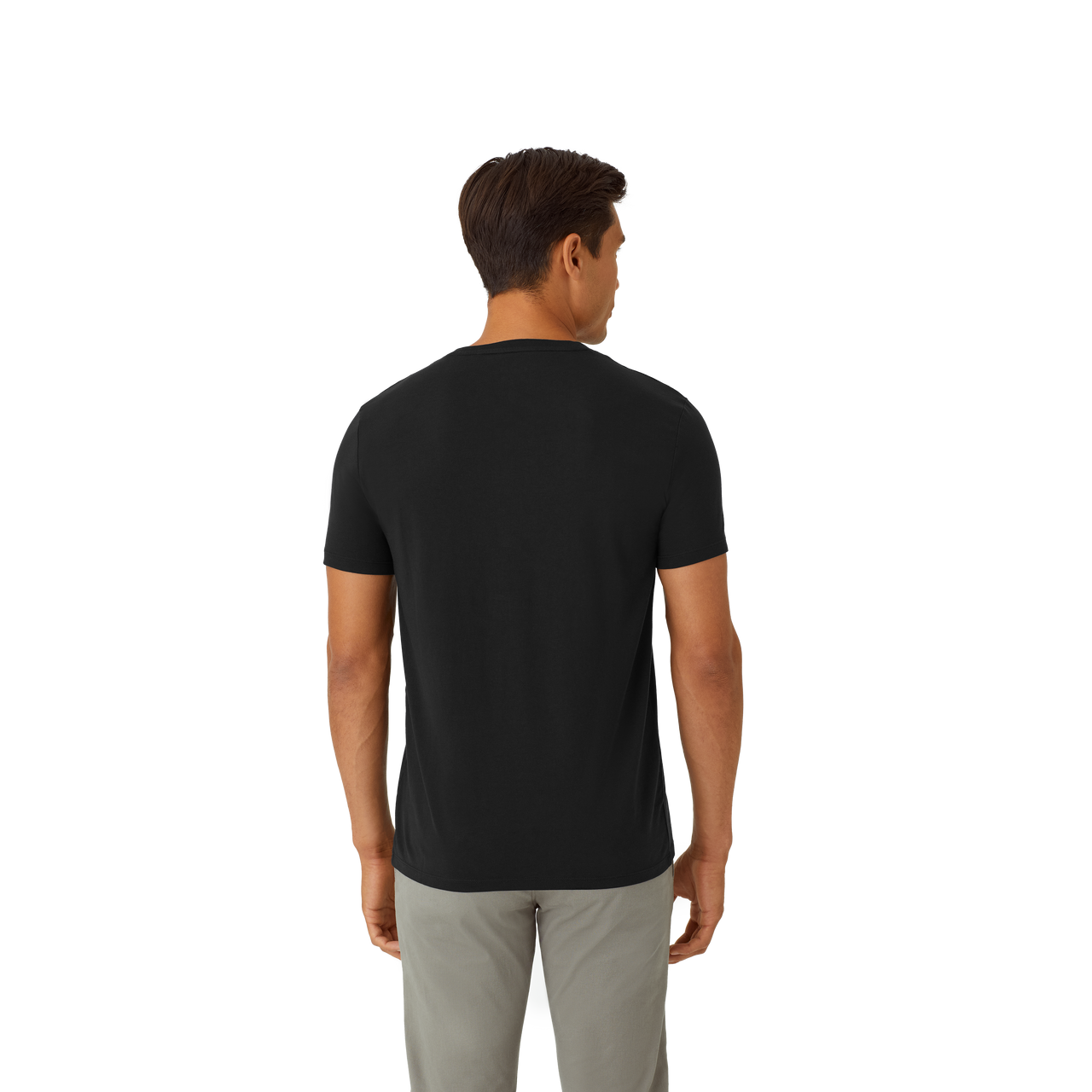 Men's Pima Cotton V-Neck T-Shirt 6-Pack - black - 27