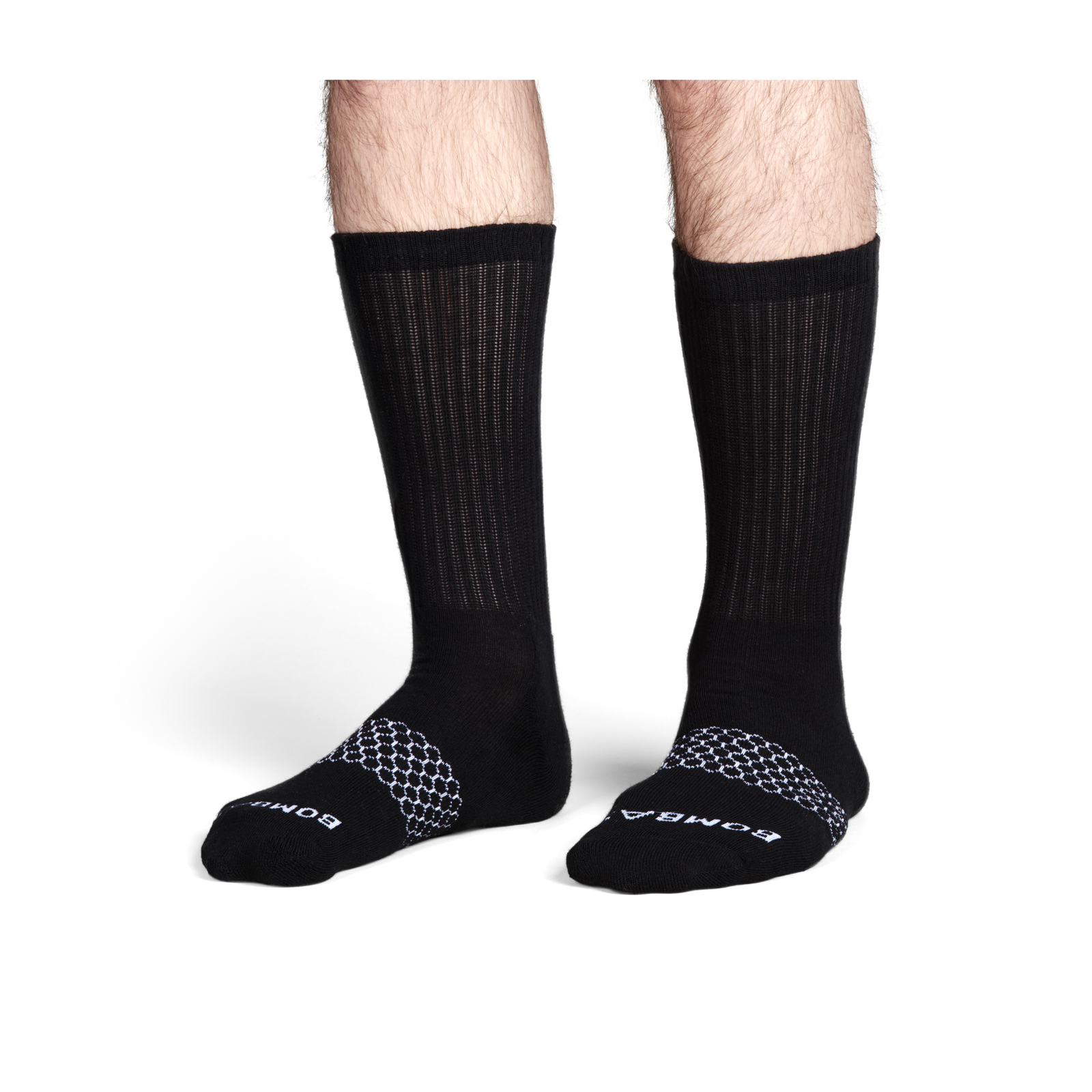 Men's Solids Calf Sock - black - 8
