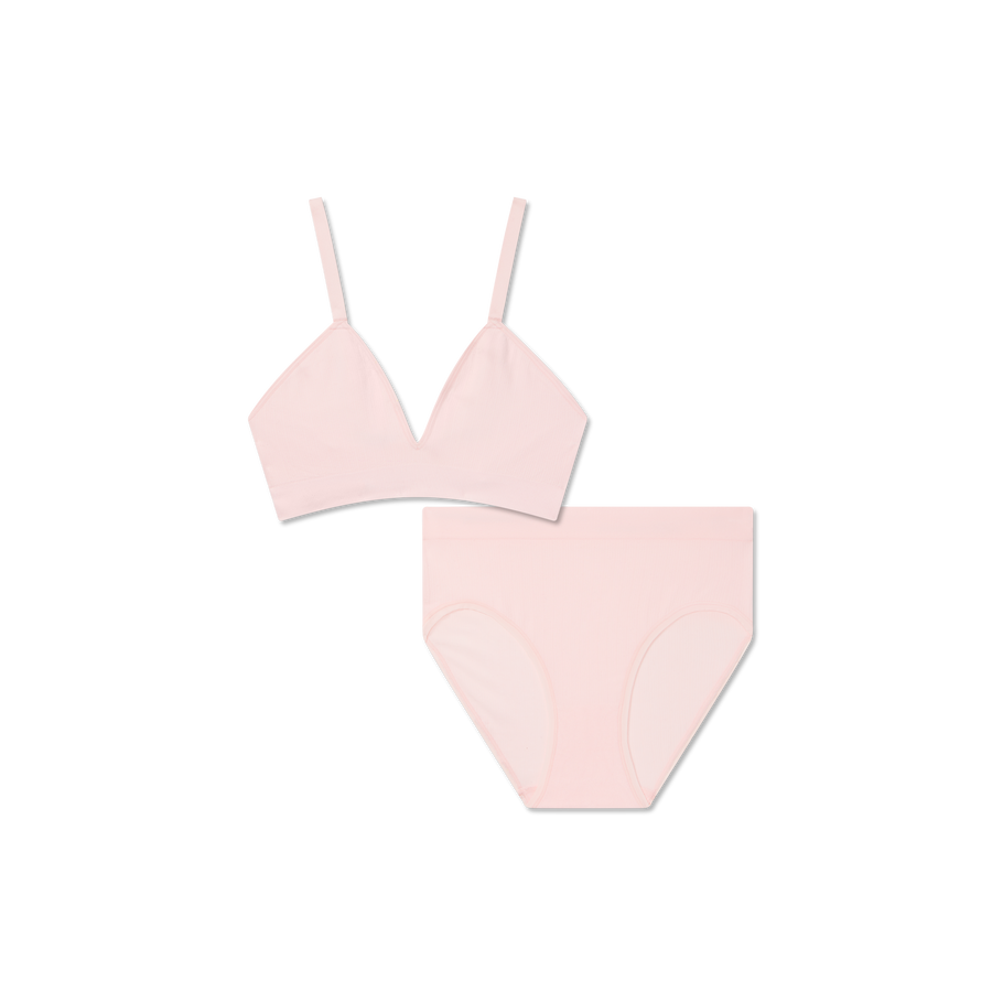 Women's Seamless Triangle Bralette + High Rise Brief Pack - Modern Weekend Ease