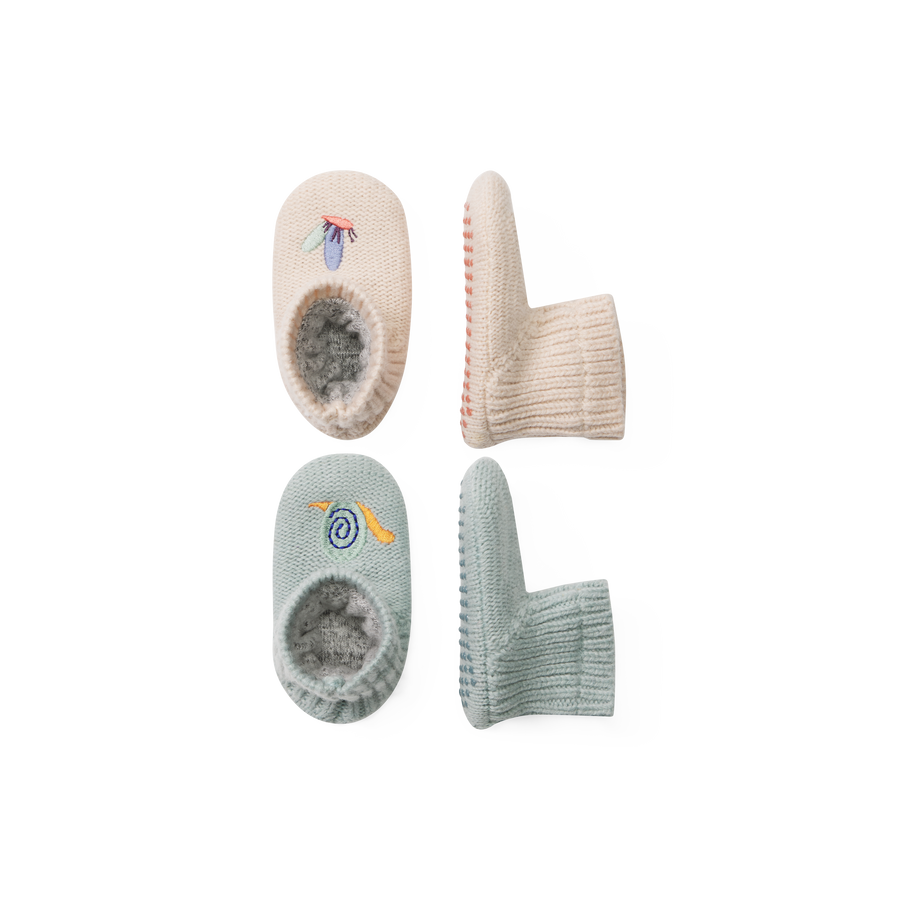 Baby Gripper Slipper 2-Pack - Warm Comfort
