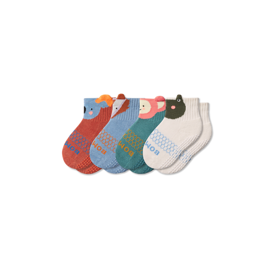 Toddler Forest Friends Calf Sock 4-Pack - Outdoor Hike Pair