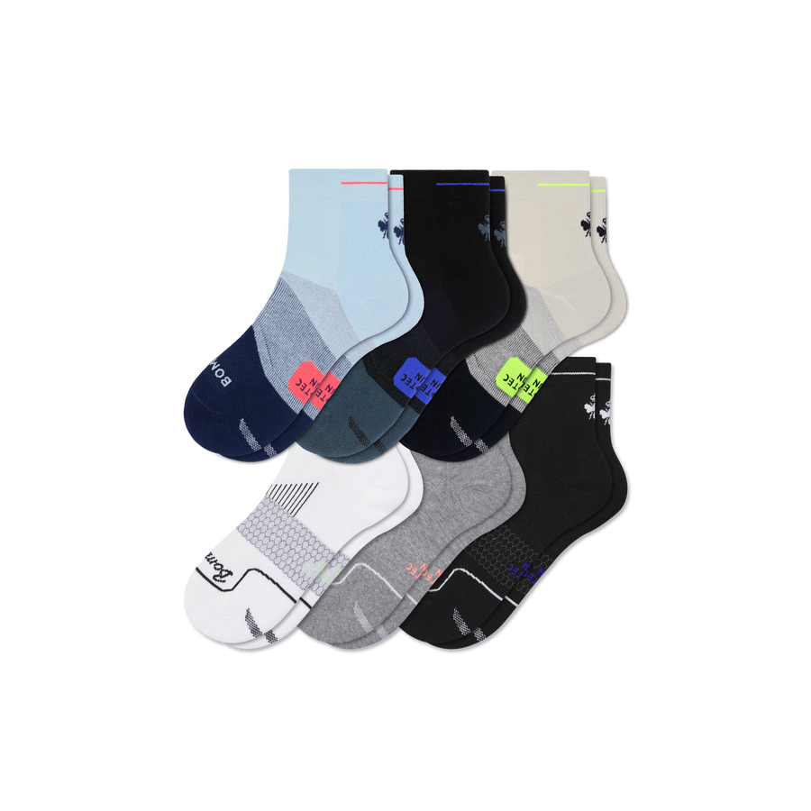 Men's Run Quarter Sock 6-Pack - Modern Office Rotation