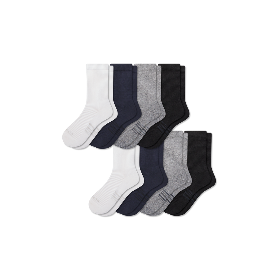 Men's Modern Rib Half Calf Sock 8-Pack - Run Low Cut Comfort