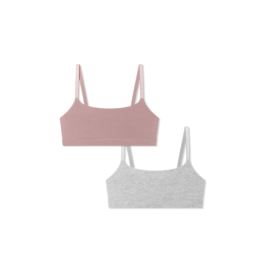 Women’s Super Soft Scoop Bralette 2-Pack - Layered Comfort