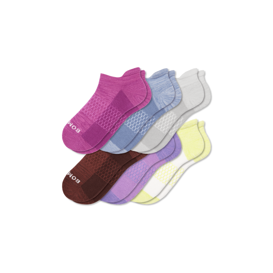 Women’s Two Tone Ankle Sock 6-Pack - Cushion Lounge Pair
