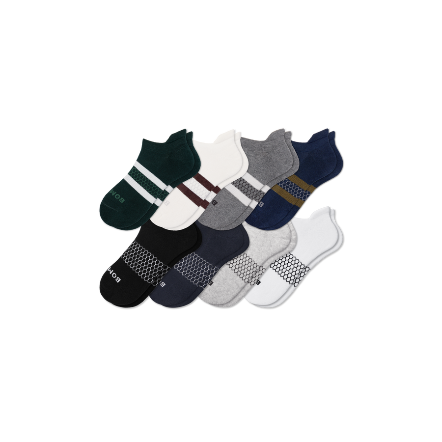 Men's Solids Ankle Sock 8-Pack - Run No Show Fit