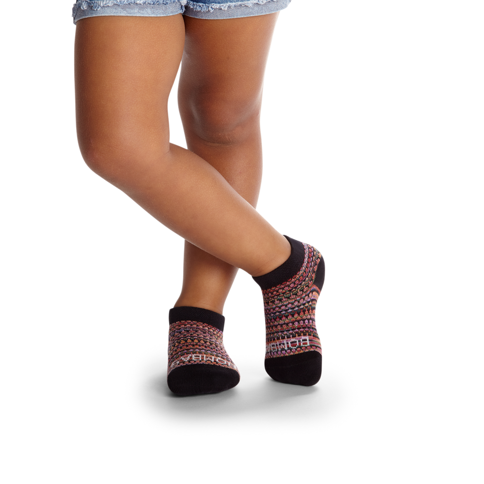 Toddler Lightweight Mosaic Ankle Sock 4-Pack - frost-orange-mix - 2