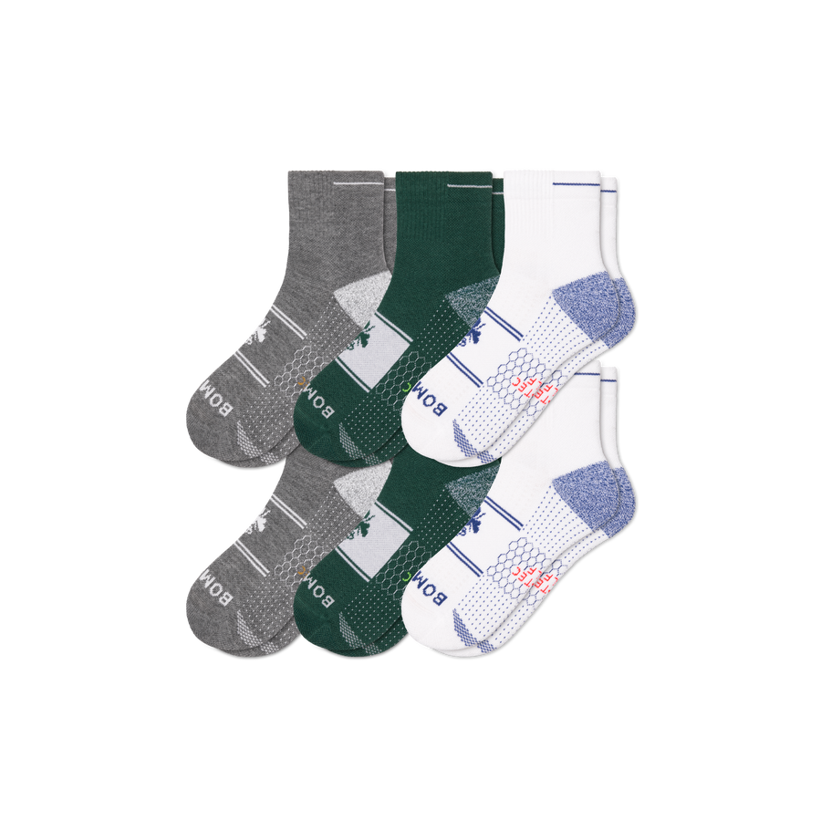 Men's Golf Quarter Sock 6-Pack - Cozy Run Pair