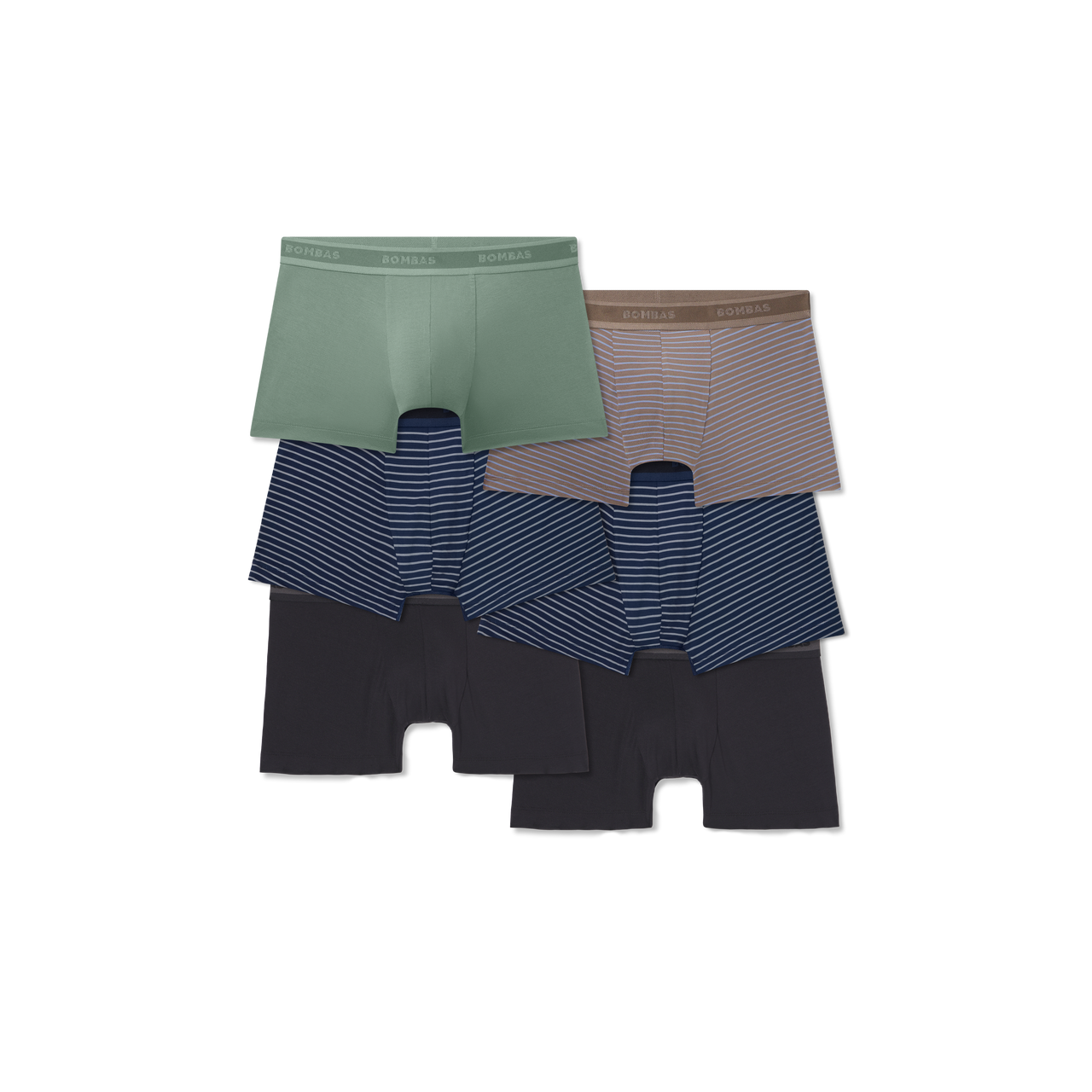 Men's Soft Flex Trunk 6-Pack - Grey Sage Core Mix L