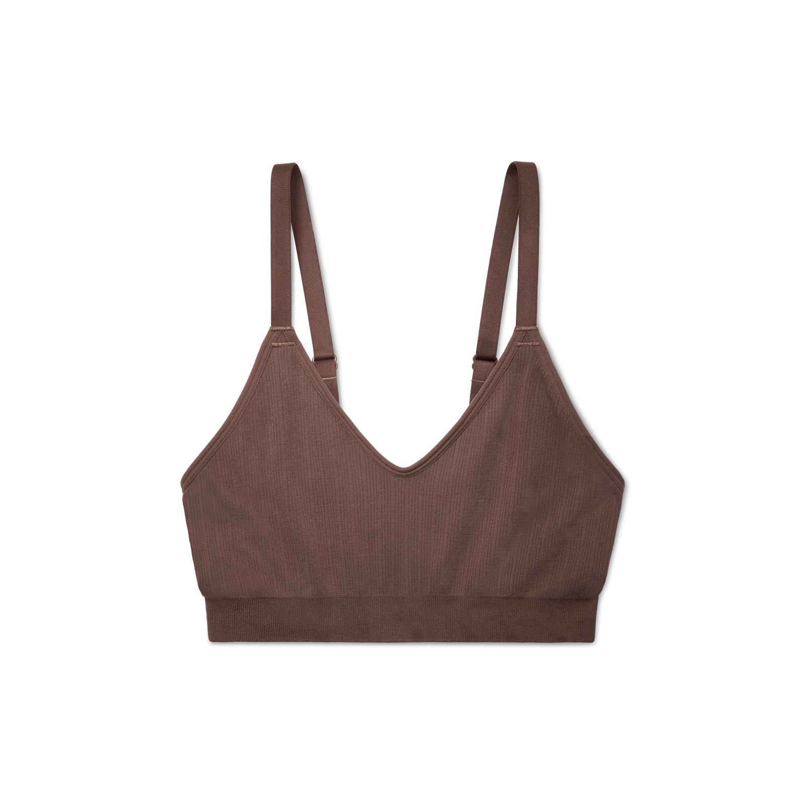 Ribbed Seamless Bralette Hickory L