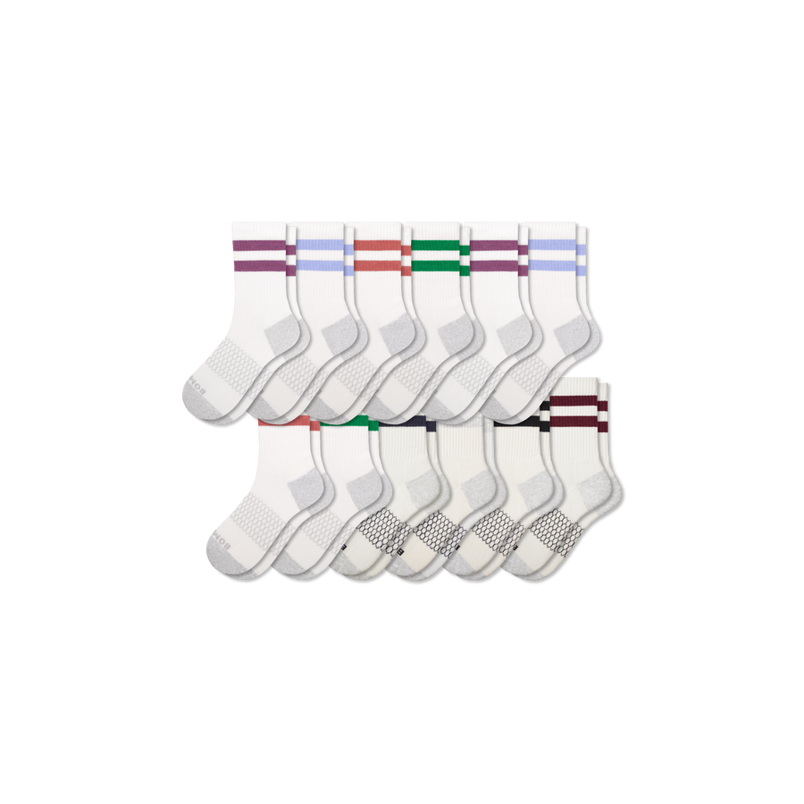 Men's Vintage Stripes Half Calf Sock 12-Pack - Smooth Recovery Pair