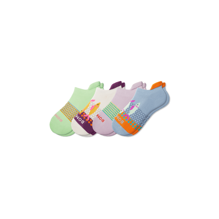 Youth Aquatic Ankle Sock 4-Pack - Light Lounge Pair