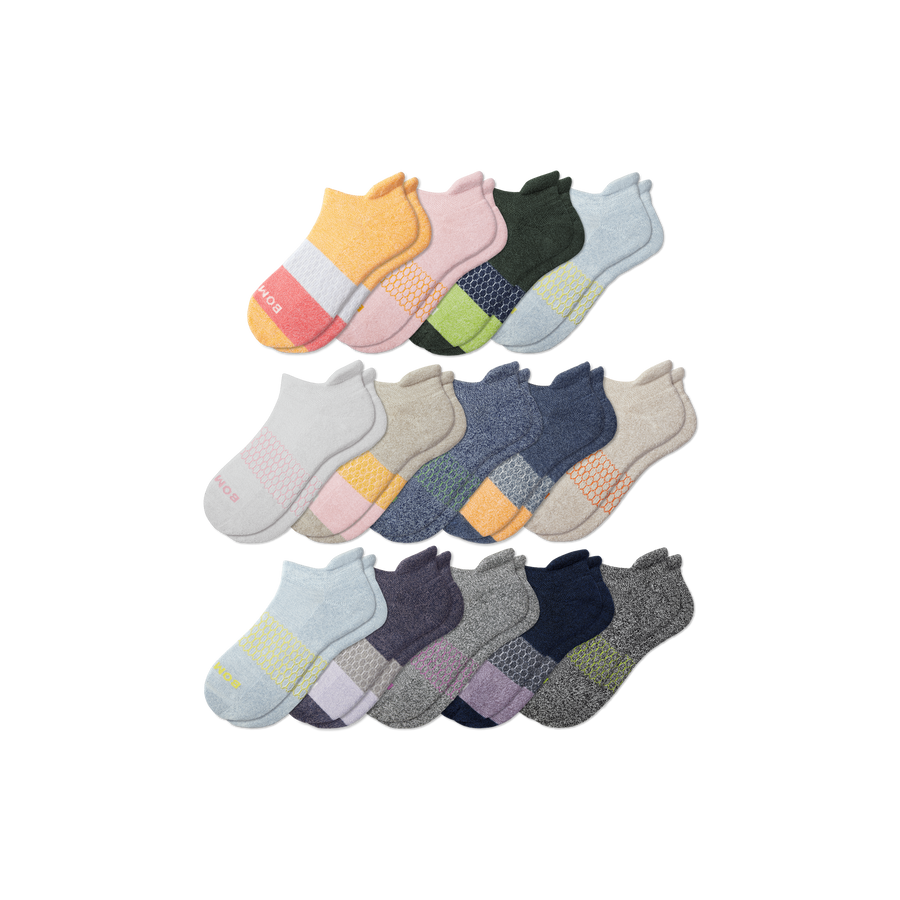 Youth Week of Bombas Ankle Sock 14-Pack - Breathable Shift Comfort